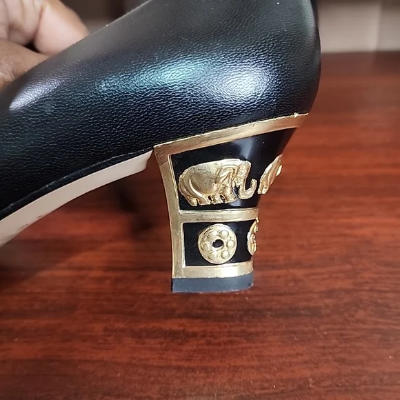 The Touch of Nina 80s Elephant Heel Pumps Sz 8 - Picture 7 of 9